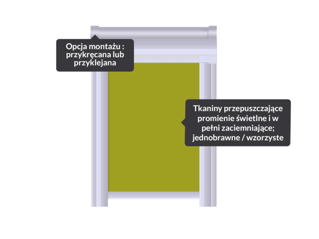 Rolety w kasecie z prowadnicami płaskimi - Helios