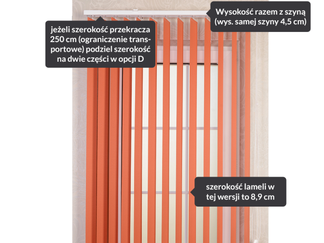 Żaluzje pionowe / Verticale 89